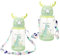 CIMAXIC 2 Piezas Botella de Agua Infantil Prueba de Derrames con Asa Vaso Antiderrame para Diseño de para Actividades Color Verde