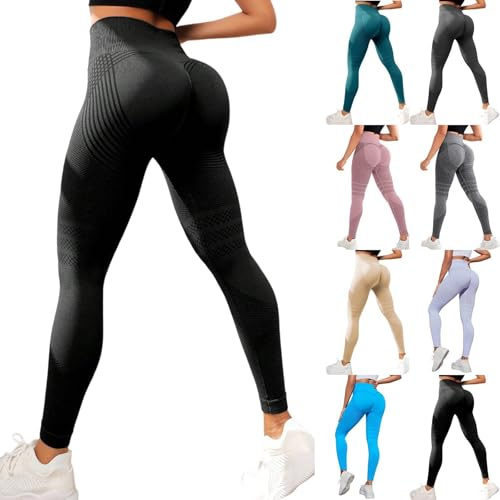 riou Leggings 3D Anti-Cellulite, Compession 3D pour Femme, Minceur Taille Haute, sans Couture, Pantalon de Sport pour Course à Pied, Yoga Fitness Pantalon Sport