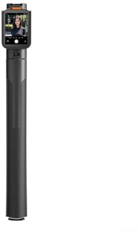 UTTASU Handheld-Selfie-Stativ mit Bildschirm, Dual-Steuerung, 1,75 m, ausziehbares Aluminium, Teleskop-Selfie, leichte Kohlefaser, für Smartphone, DSLR-Kamera, Outdoor-Fotografie (schwarz)