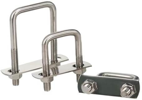 Quadratischer U-Bolzen, Klemm-Vierkantrohr-Befestigungsstück M6M8/304 Edelstahl rechtwinkliger U-Bolzen