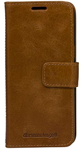 dbramante1928 - Copenhagen 2 Hülle für Samsung Galaxy S8 - Klapphülle aus robustem, hochwertigem Leder - Mit Kartenfach und Standfunktion - Braun