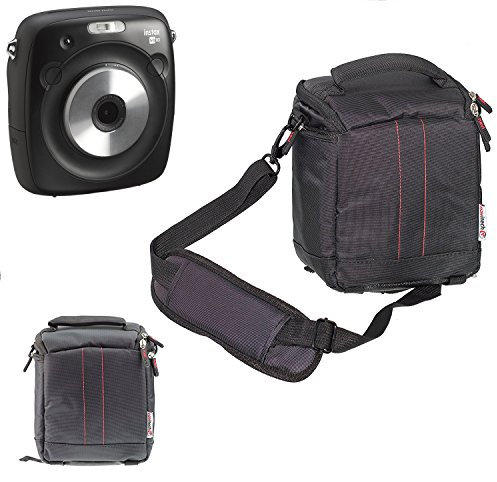 Navitech Black Camera Carrying Case and Travel Bag Compatible with The Fujifilm Instax Square SQ10 Hybrid Instant Camera