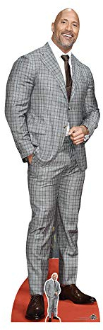STAR CUTOUTS Dwayne Johnson Karierter Anzug, Pappe, Mehrfarbig, 3 x 59 x 194 cm