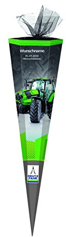Schultüte mit Gravur / Zuckertüte / 85cm / eckig / Deutz Traktor