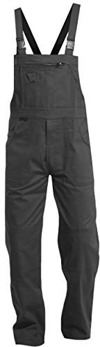 Sweat Life Charlie Barato® Herren Arbeitshose schwarz - waschfeste Schwarze Latzhose - robuste Arbeitslatzhose (62)