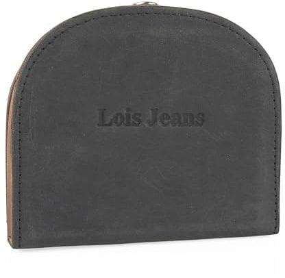 Lois - Porte Monnaie Homme Cuir Souple Petit Format - Petit Porte Monnaie Homme - Bourse Porte Monnaie Multi Rangements Anti RFID. Porte Carte Cuir., Noir