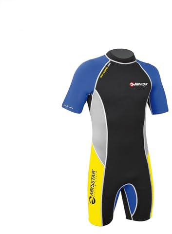 ABYSSTAR - Muta shorty in neoprene bifoderato 2,5 mm - #L Sea Spring Man Cerniera Post - diving, surf, snorkeling