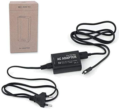 WICAREYO AC Netzteil mit Stromkabel Kompatibel für PS Vita 1000, EU Stecker