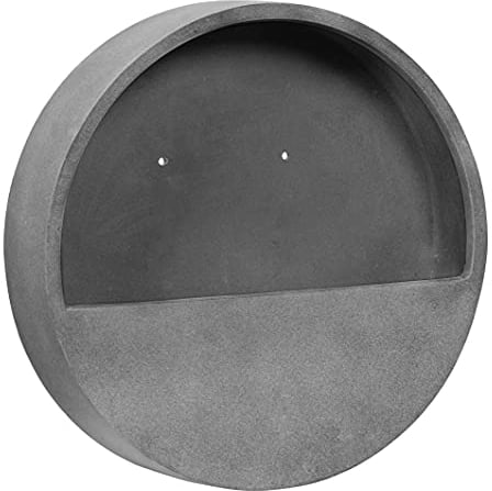 Finestgreen Hanging Wally Pflanzgefäß Grau | Wandgefäß zum bepflanzen (S Ø:40 T:7 cm, Grau) | Pottery Pots