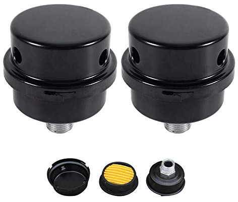 2 Stück Kompressor Luftfilter 16mm, Schalldämpfer Filter Kompressor, 16mm 3/8PT Ansaugfilter, Außengewinde Luftkompressor Schalldämpfer Filter Schalldämpfer, Kompressor Schalldämpfer Filter
