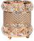 Crystal Glass Golden Pen Holder Nail Tool Pen and Makeup Brush Storage Box Desktop Organiser Decorations