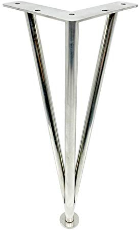 ZXCASDF Tischbein Metalldesign Hairpin Leg Geriffelt Tischbeine Viele Farben | Alle Größen | Rost Möbelfüße Haarnadel Beine Schrank,Silber,20cm