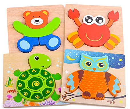 Geschenk 1 2 3 Jahr Mädchen Junge, Holzspielzeug Ab 1 2 3 Jahren Baby, Holzpuzzle Babyspielzeug Ab 1 2 Jahr Kinder Junge Mädchen Motorikspielzeug Kinder Ab 1 2 Jahr Montessori Vorschule Lernspielzeug