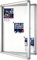 Floordirekt | Panneau d'affichage en aluminuim, vitrine d'affichage avec serrure à clé | Panneau arrière magnétique - Porte avec serrure - Cadre en aluminium | 24 aimants inclus| 1 x A4