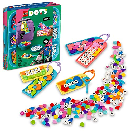 LEGO DOTS Bag Tags Mega Pack – Messaging 41949 DIY Customizable Craft Kit; A Creative Activity Toy for Kids Aged 6+ (228 Pieces)