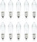 Bonlux Lampen E10 Konische Kerzen und Ersatzlampen 3W Ersatzbirnen Glühbirne Topkerzen Glühbirnen Topkerze für Lichtbögen und Schwibbogen 23V 10 Stück