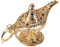 Legende Aladdin Magic Genie Lampe, Arabian Nights Wishing Lamp Vintage Tabletop Decor Home Tischdekoration Geschenk Sammlerstück (Gold)