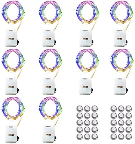 Melofo 10 Pack LED Fairy String Lights 3M/30 LEDs Battery Operated String Lights 3 Twinkle Lighting Modes Copper Wire Lights for Holiday Wedding Birthday Christmas Party Gifts Wine Bottle Decorations