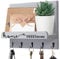 AOAOPQ Sweet Home Key Hanger Key Holder for Wall Mounted with Home Decoration 5 Sturdy Key Small Key Rack for Hallway, Entryway, Kitchen, Bathroom Mudroom Office Grey
