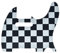 KAISH Pickguard TL à 8 trous pour guitare avec trous de vis de montage pour micro Telecaster Noir/blanc