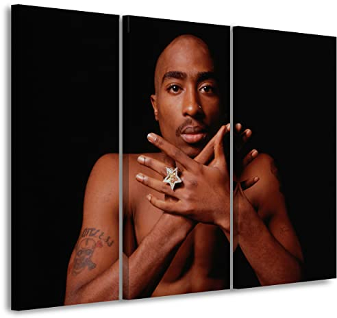 Artis Prints Leinwandbild Tupac, 90's Rap, Old School Hip Hop, Klein bis XXL, Inneneinrichtung - Wohnzimmer - Wohnung, Dekoration