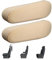 LONGHAO 2 Pcs Armlehnenbezug Universal Auto Mittelkonsolenabdeckung, Warmes Beige Autositz-Armlehnenabdeckung, Autositzzubehör