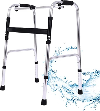 TRFAN Gehhilfe ohne Räder, Klapprahmen für Erwachsene, höhenverstellbarer Gehrahmen, schmale Gehrahmen für ältere Menschen, Gehhilfen für Behinderte, Faltbarer Gehwagen für Erwachsene Decoration