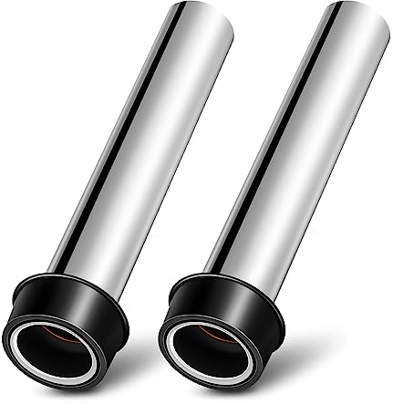 Tatuo 2 Pcs Bar Sink Overflow Pipe7.48 Inches High Brass Metal Sink Strainer Pipe Sink Overflow Tube Bar Sink Stopper Bathroom Pipes Fittings for 1.5 Inch Drains