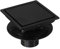 sourcing map 6 Inch Square Shower Floor Drain, 304 Stainless Steel Reversible Floor Drain with Flange for Bathrooms, Kitchens, Garages, Showers Sinks, Brushed Matte Black