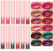 12 PCS Diamond Glitter Liquid Lipstick Set, Long Lasting & Non-Stick Cup Metallic Shimmer Matte Full Colour Tinted Lipstick Lip Gloss, Highly Pigmented Shinning Lipstick