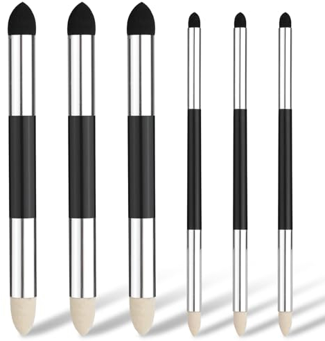 6pcs Artist Blending Sponge Pen, 2 Sizes Double-Headed Pastel Blending Stump Pencil Sketch Brush Rubbing Lucy Drawing Art Foam Blender Stick Blender Tool for School Students Beginners Supplies