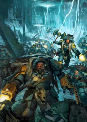 Displate Offiziell Warhammer MetallPoster Magnetische Befestigung Inklusive Lizenziert Bilder Hochwertiges Poster 40,000 Art Space Wolves Bild - Deko Poster 67.5 cm x 48 cm