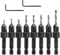 10pcs Countersink Drill Bit Set, Counter Sink Drill Bit for Wood with Wrenches Woodworking Countersink Bit Adjustable Depth for #4#6#8#10#12#14 Screws in Hard Wood Plastic Plate