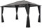 Willood Gartenpavillon mit Vorhang Aluminium 4×3×2,6 m Schwarz