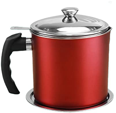 NERTOEE Contenedor de grasa de tocino de 1,3 L con colador, colador de aceite para almacenar grasa de cocina