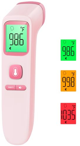 No-Touch Thermometer for Adults and Kids, Digital Accurate Baby Thermometer with Fever Alarm, 1 Second Fast Result, Easy to use, 2 in 1 Mode