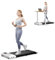 DeerRun Walking Pad Raceable,Laufband für Zuhause bis 136kg, Laufband Schreibtisch mit App, Treadmill Leise 2,5PS mit Professionelle Trainingskurse & Multi-Runner-Rennen