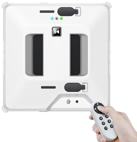 Robot de limpieza inteligente de vidrio con spray de agua, robot de limpieza de ventanas con planificación de caminos, succión de 3000 Pa y detección de bordes