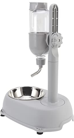 Naroote Pet Water Dispenser, Pet Waterer Dog Water Bowl Dispenser 500ml Automatic Water Food Feeder Bowl Bottle Dog Kennel Drinker for Puppy, Kitten, Cats, Rabbits, Guinea Pig, Hamsters