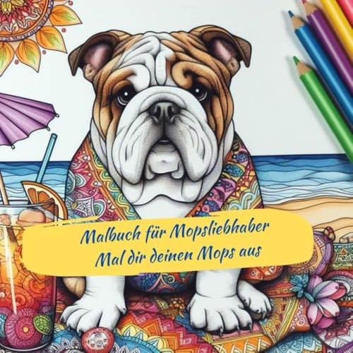 Malbuch für Mopsliebhaber Mal dir deinen Mops aus