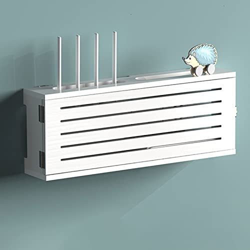 Wireless Wifi Router Aufbewahrungsbox Nizer für Holzsteckdosenabdeckung Wandmontiertes Regal für Router Typ C Kabelmanagement ohne Bohren