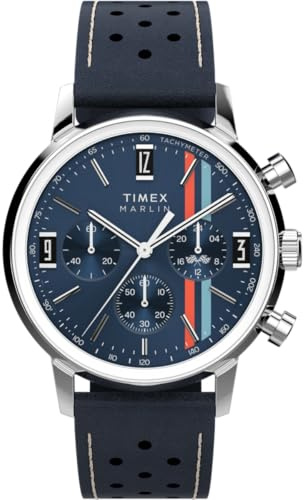 Timex Men's Chronograph Quartz Watch with a Leather Strap Marlin