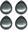 QCOQ Air Traceur Tags 4 Pièce, Noir | Localisateur Bluetooth d'Objets Compatible avec l'application ​Localiser​ d'Apple (Uniquement iOS), Air Localisateurs Tags pour Valises/Portefeuilles/Clés/Sacs