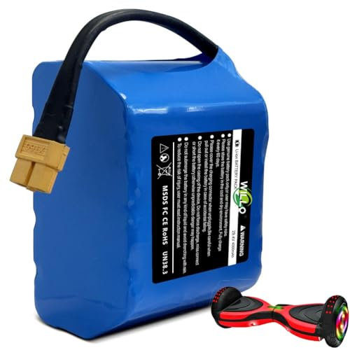 WILLQ Batterie de Remplacement pour Hoverboard 29,4 V 4 Ah, 24 V 4 000 mAh, Li-ION, pour kit de Conversion de Moteur de Voiture/Scooter 7S2P Balance