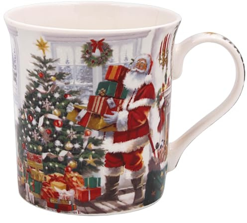 La Collection Leonardo Tasse de Noël pour Boissons Chaudes | Tasses en Porcelaine Fine Réutilisables pour Cuisine et Maison | Tasses à Thé Durables Imprimées pour Toutes les Occasions | Tasse de