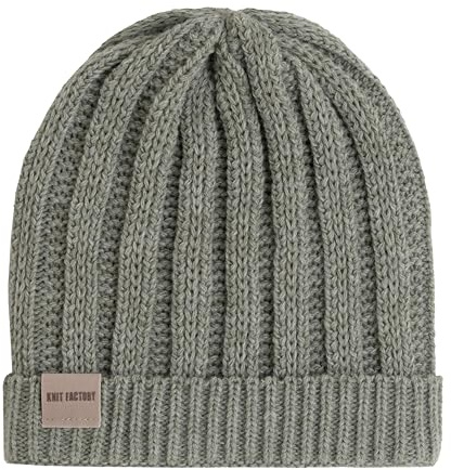 KNIT FACTORY - Nica Mütze - One Size | Strickmütze für Damen und Herren - Beanie - Mütze für den Winter - Wintermütze - Wollmütze - Weich und warm
