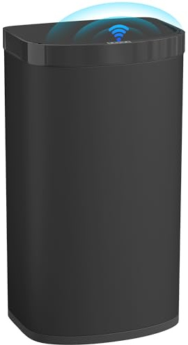 HOMCOM 55L Sensor Bin, Automatic Touchless Kitchen Bin, Black | Soft-Close Lid, Motion Sensor, Fingerprint Resistant Stainless Steel, Hygienic Gyms, Home Office Use