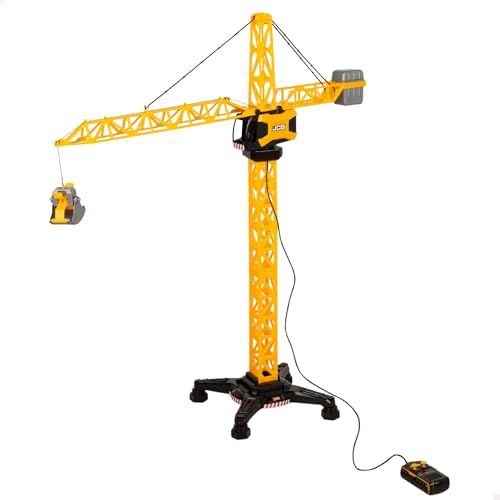 ColorBaby Teamsterz Grúa de construcción, Tamaño Grande, Más de 100 cm, Control Remoto con Cable, Gancho de Carga, Incluye 3 Pilas AAA, Diseño Realista para niños Desde 3 años (39509)