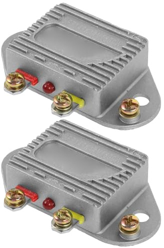 TOMETURE 2 Stück Spannungsstabilisator: Laderegler für Kfz-Lichtmaschinen – 1500 W Hochleistungsregler, Gehäuse aus silbernem Eisen