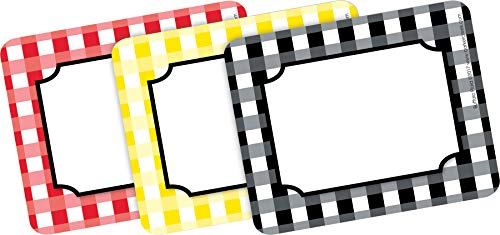 Namensschilder/Namensschilder, selbstklebend, Motiv Buffalo Plaid